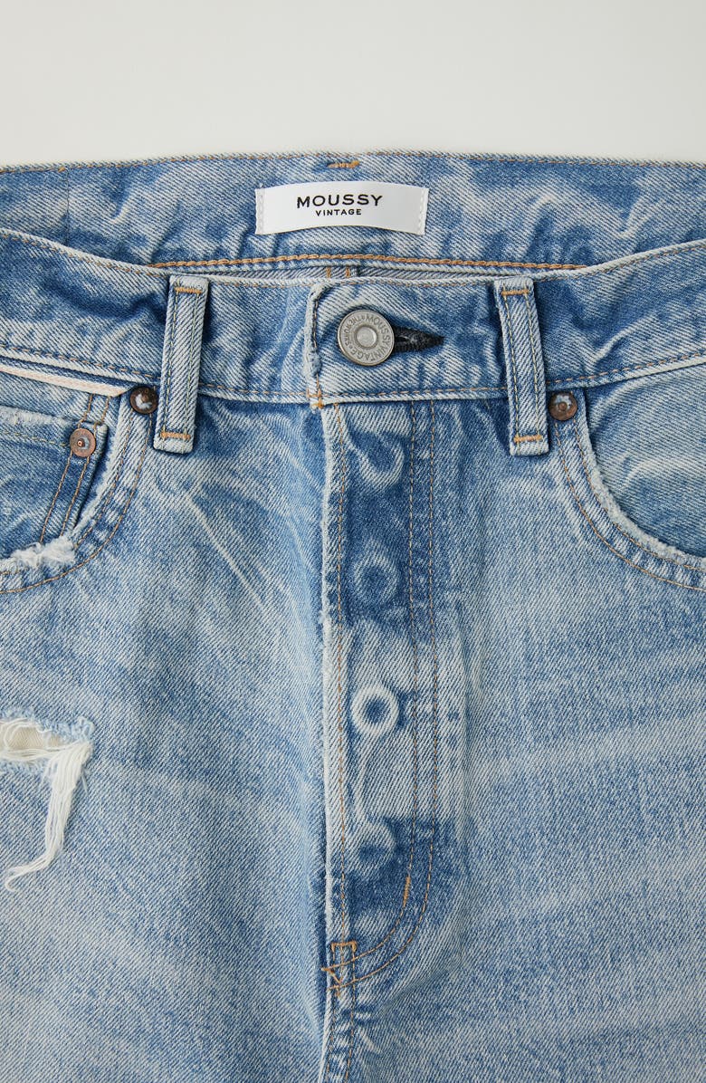 MOUSSY VINTAGE Wheatfield Distressed Cutoff Denim Shorts, Alternate, color, Light Blue