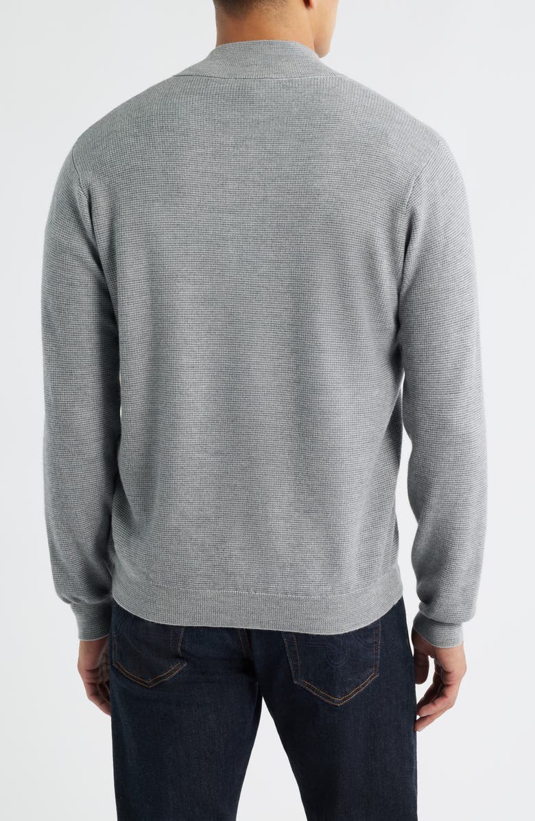 Peter Millar West Merino Wool Quarter Zip Sweater, Alternate, color, British Grey