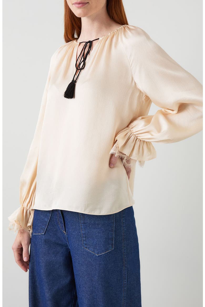Willa Long Sleeve Woven Shirt, Alternate, color, IVORY