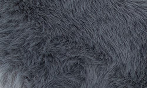Surell Faux Fur Pull-through Scarf In Gray