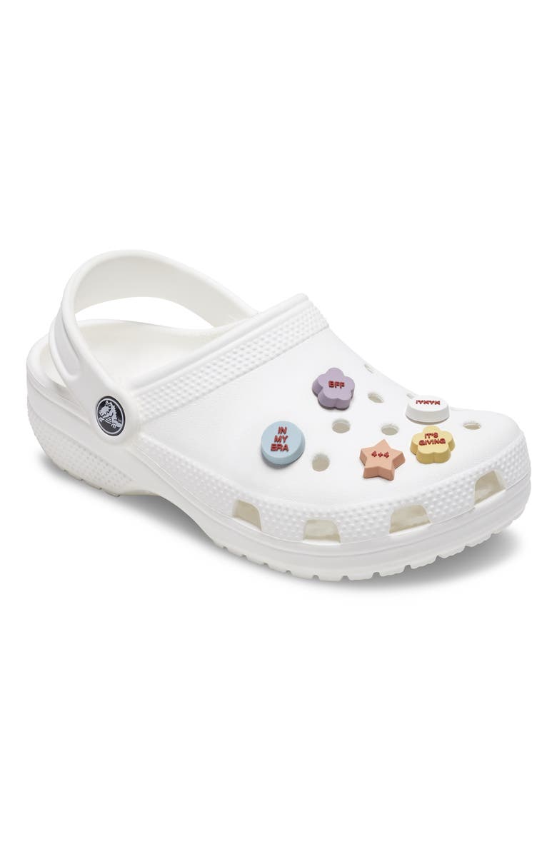 CROCS Conversation Shapes 5-Pack Jibbitz Shoe Charms, Alternate, color, White