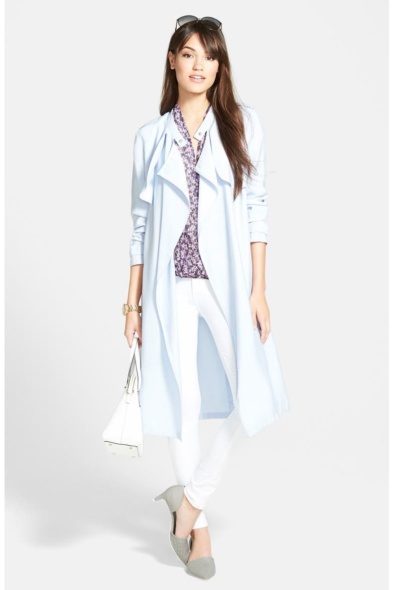 Soft Trench Coat, Alternate, color, BLUE FEATHER
