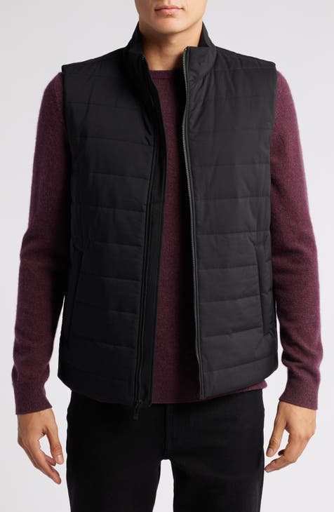 Black winter vest mens online