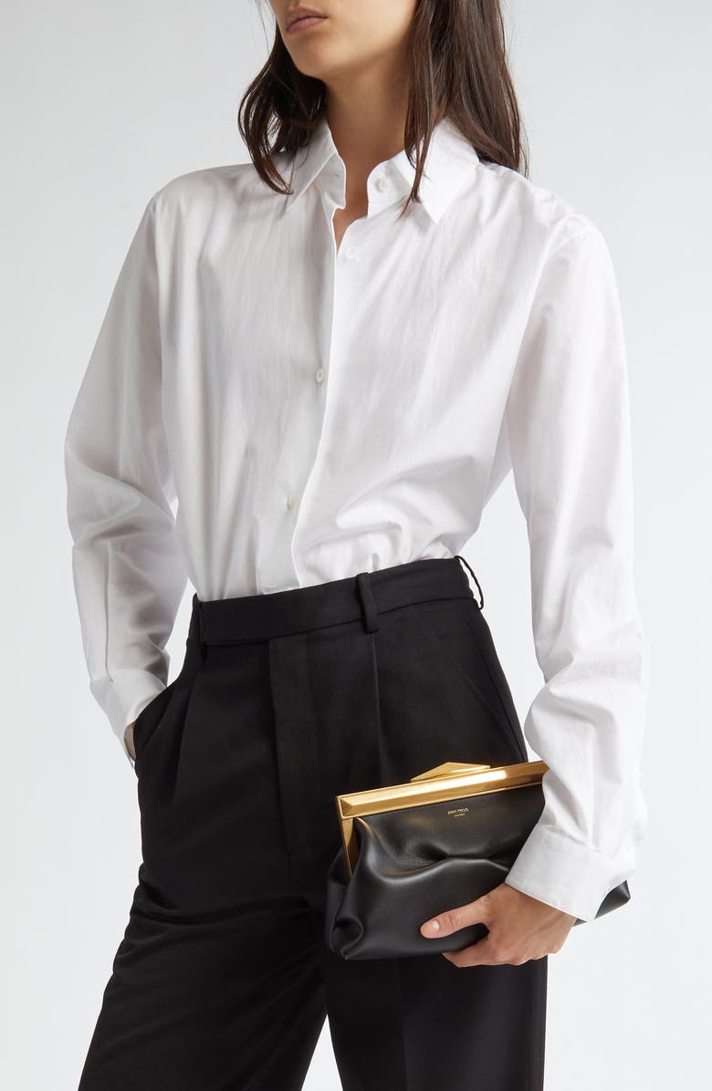 Jimmy Choo Diamond Leather Frame Clutch, Alternate, color,