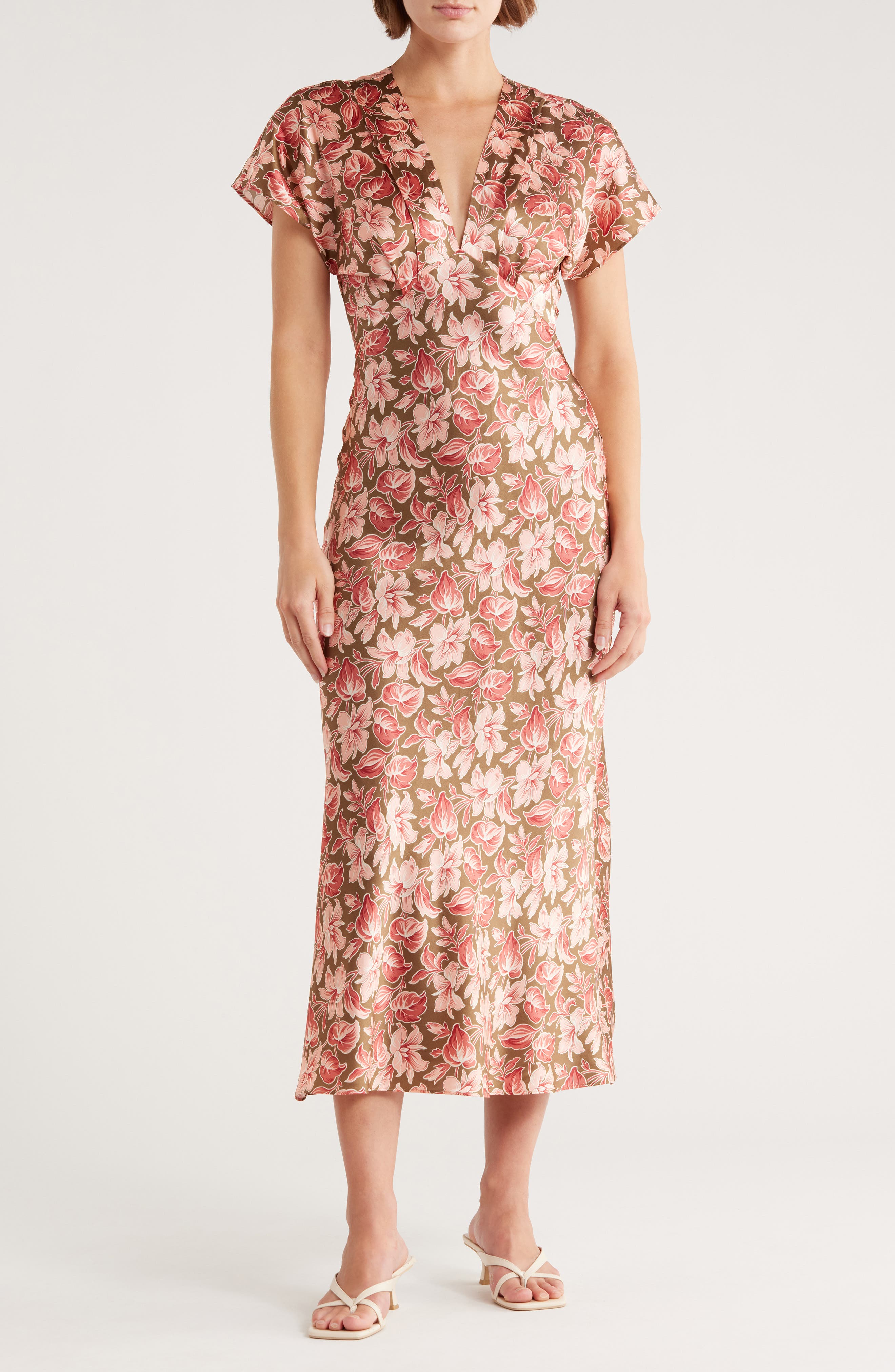 Veronica Beard Seymour Cap Sleeve Midi Dress