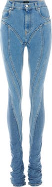 MUGLER Spiral Seam Skinny Jeans