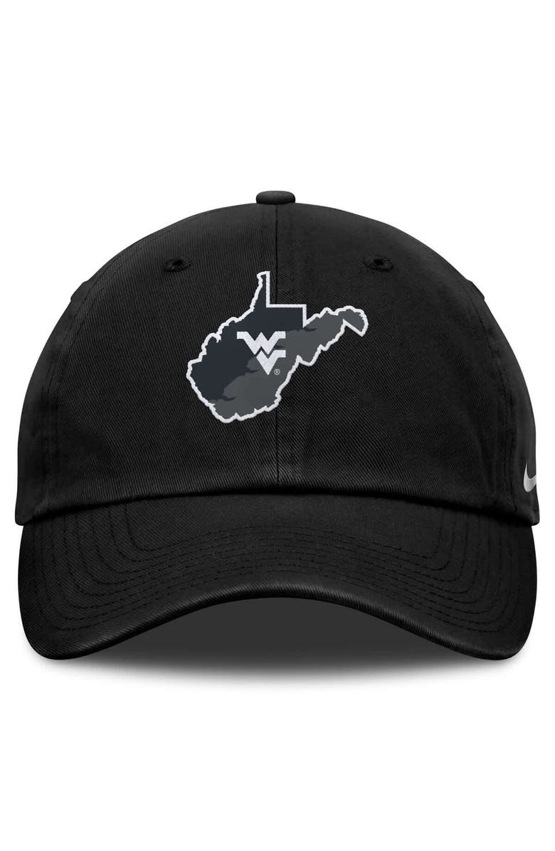 Nike Men
s Nike Black West Virginia Mountaineers Built on Bravery Club Adjustable Hat, Alternate, color, Black