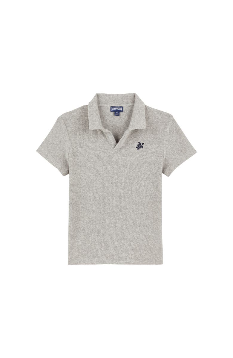 Vilebrequin Kids' Solid Kid Terry Polo, Alternate, color, Gris Chine