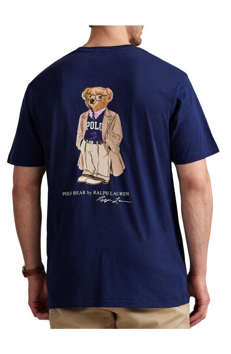 Polo Ralph Lauren Big & Tall Polo Bear Jersey T-Shirt, Alternate, color, Newport Navy