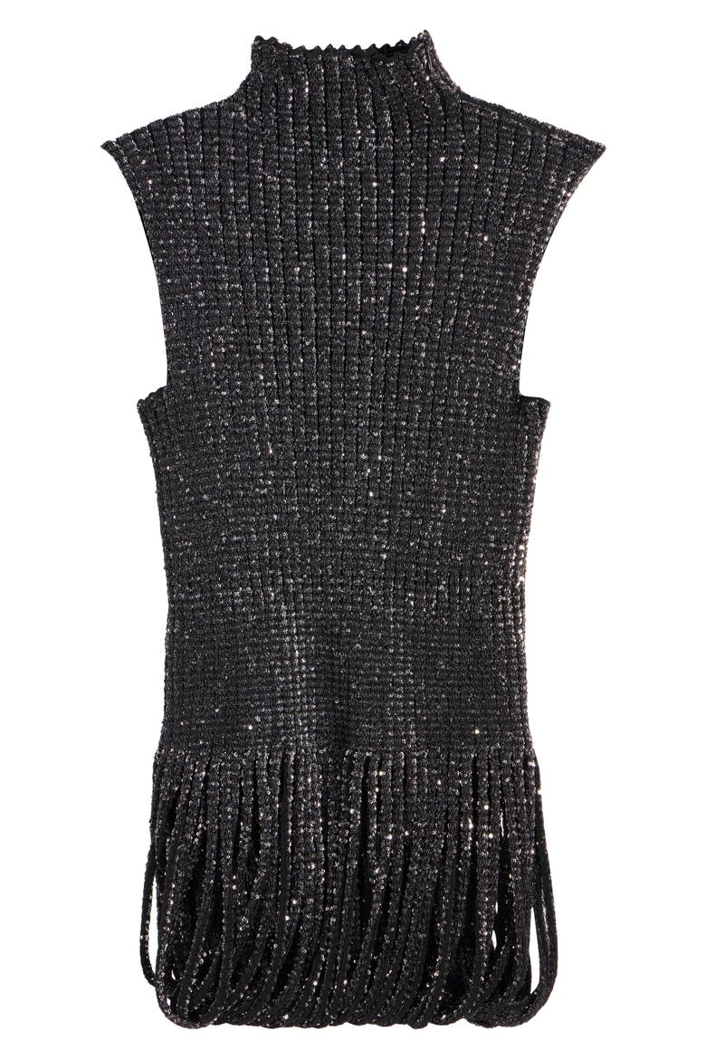 Sequin Rib Sweater, Alternate, color, NOIR ALAIA