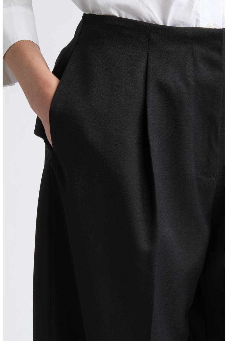 Back Bow Wide Leg Trousers, Alternate, color, BLACK