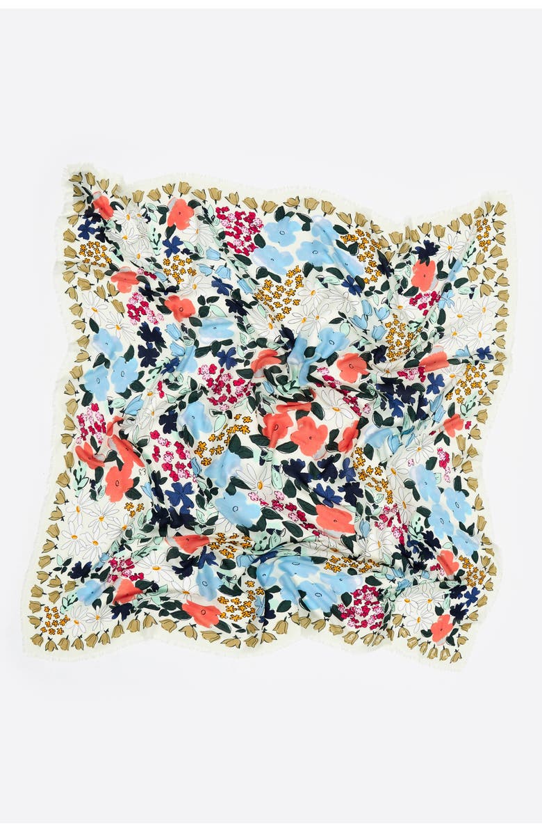Bimba y Lola Flower Garden Shawl, Alternate, color, Ivory