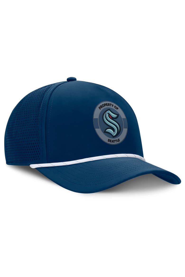 Men's Fanatics Deep Sea Blue Seattle Kraken Authentic Pro Rink Adjustable Hat, Alternate, color, Navy