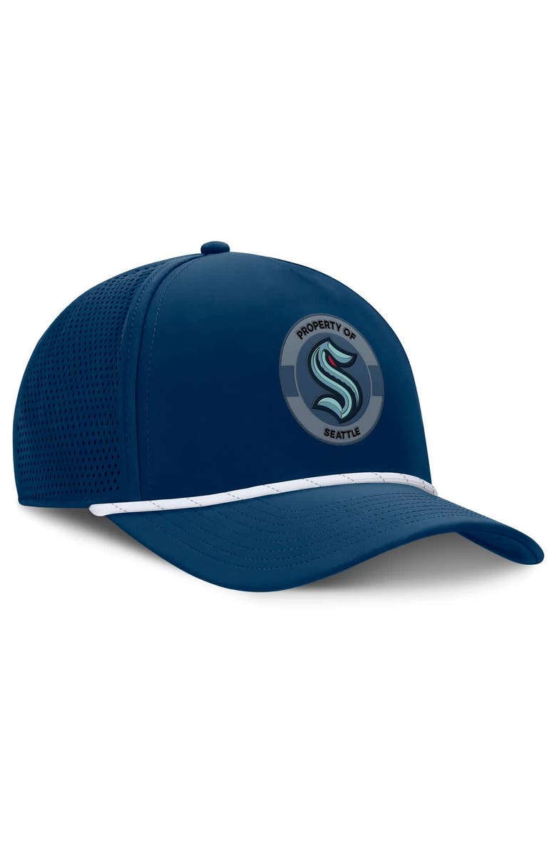 FANATICS Men's Fanatics Deep Sea Blue Seattle Kraken Authentic Pro Rink Adjustable Hat, Alternate, color, Navy