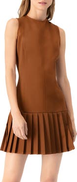 IVONNE Pleated Short Dress