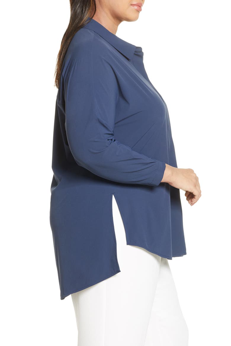 Tech Stretch Shirt, Alternate, color, DARK INDIGO