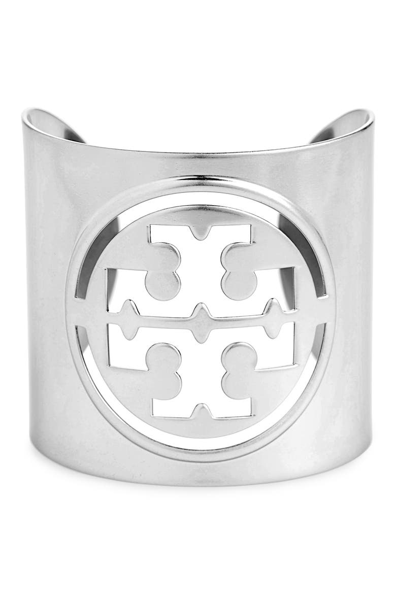 Miller Small Cuff, Main, color, TORY SILVER