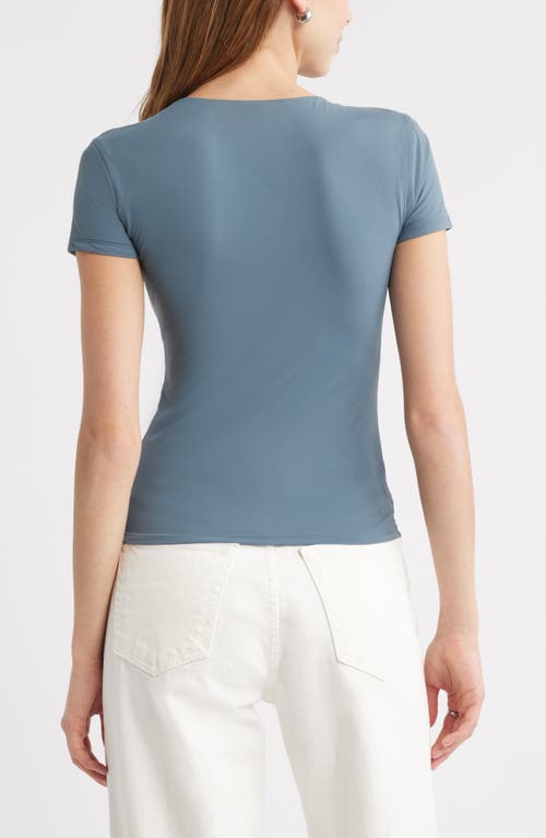Open Edit Smooth Edit Lite Cap Sleeve T-shirt In Blue Weather