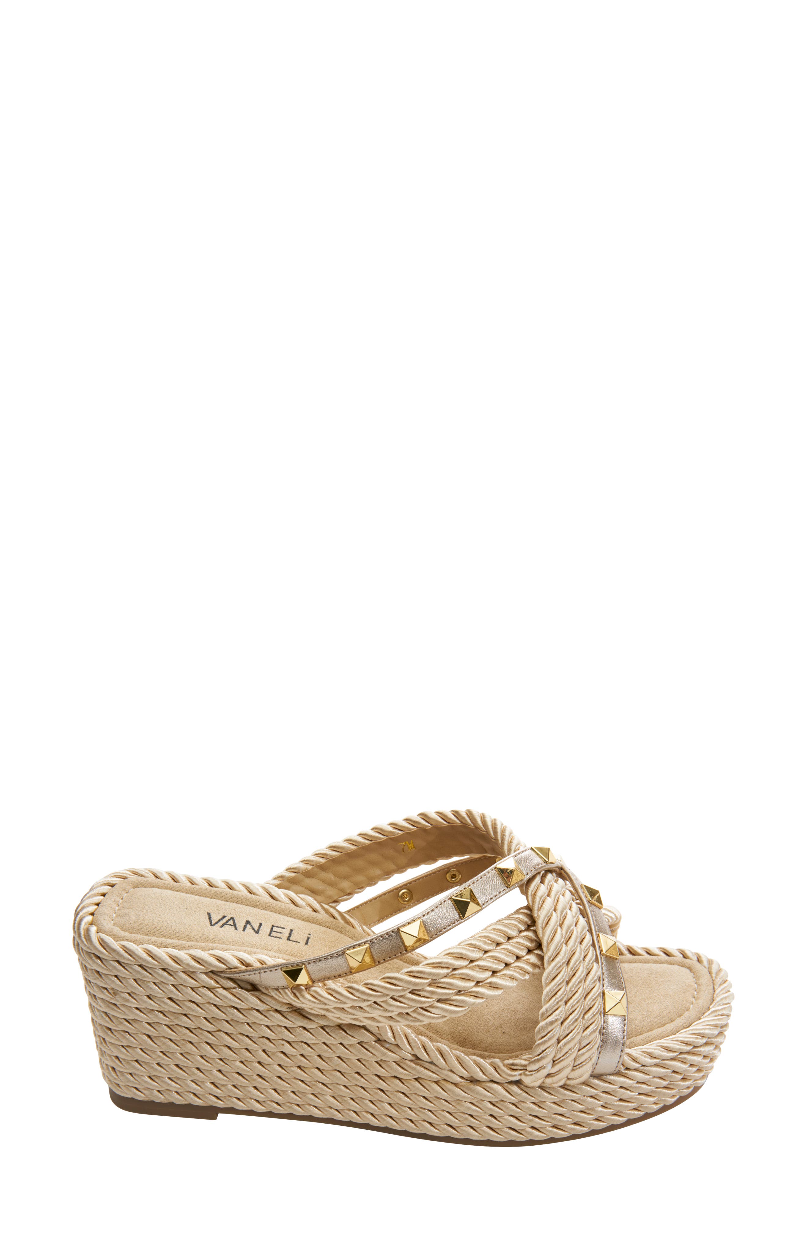 VANELi Clem Rope Wedge Sandal, Alternate, color, 