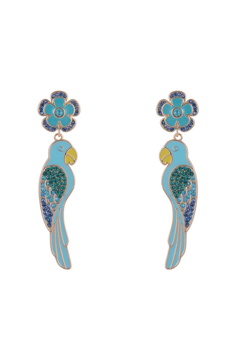 Hallmark Blue Parrot Earrings, Alternate, color, Blue