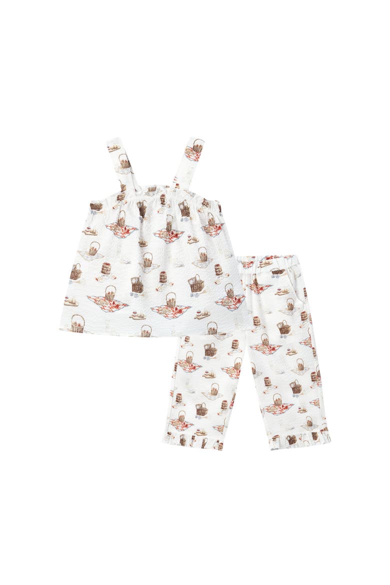 Ruffle Tank and Pant Set, Main, color, Picnic