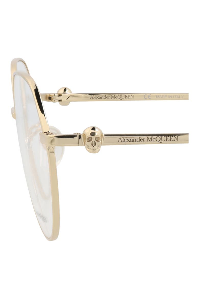 53mm Round Sunglasses, Alternate, color, GOLD GOLD TRANSPARENT