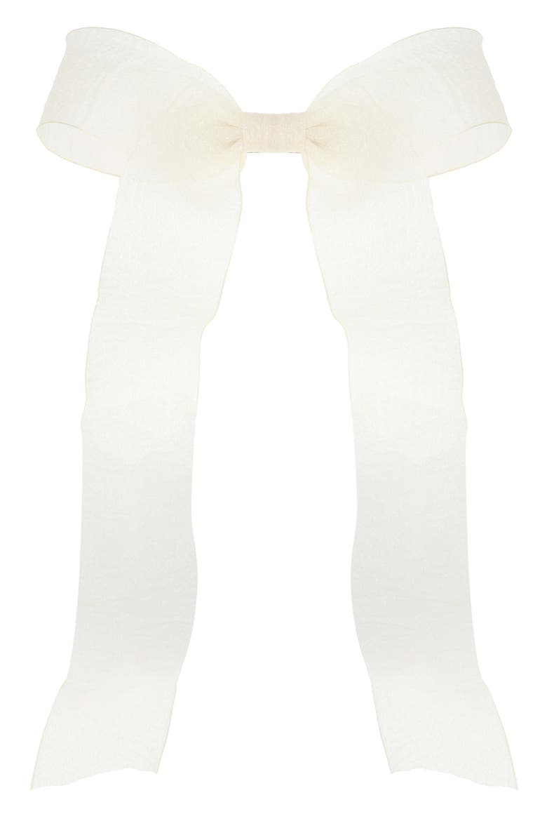 Hayden Bow Barrette, Main, color, CREAM
