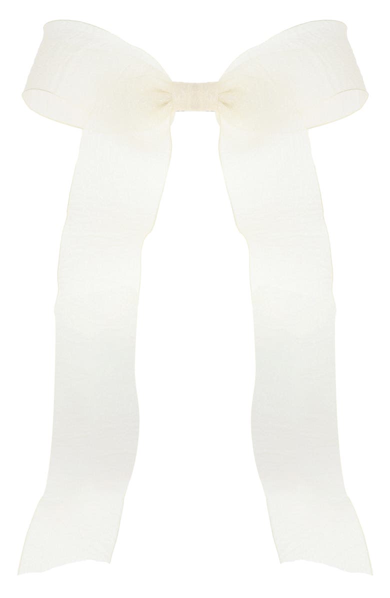 L. Erickson Hayden Bow Barrette, Main, color, Cream