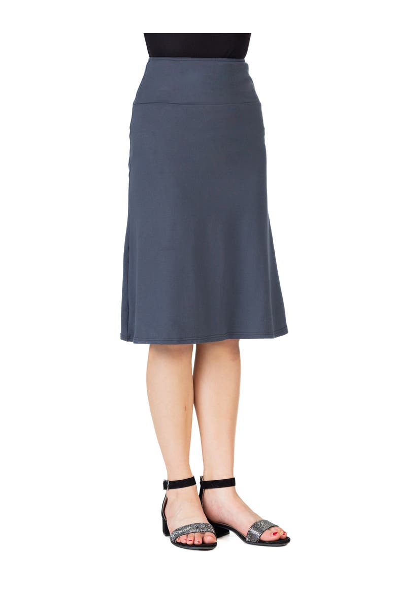 Casual Elastic Waist A-Line Skirt, Alternate, color, Grey