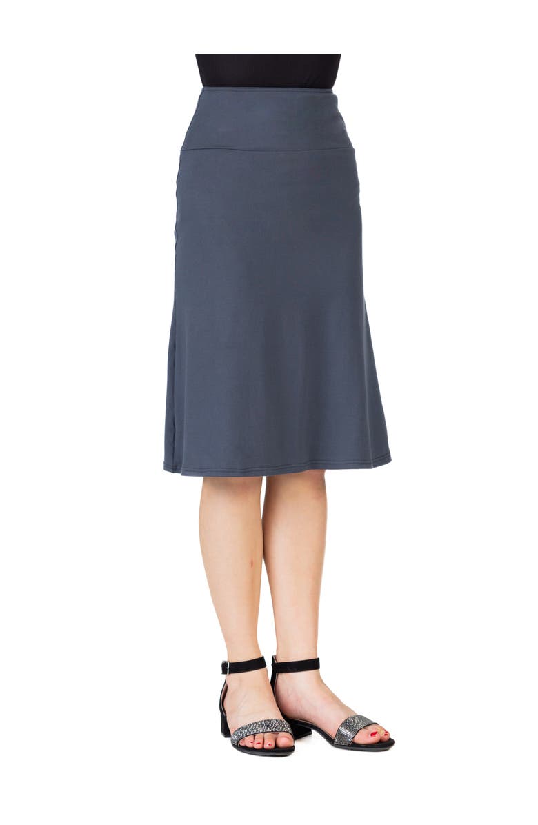 24sevenKid Casual Elastic Waist A-Line Skirt, Alternate, color, Grey