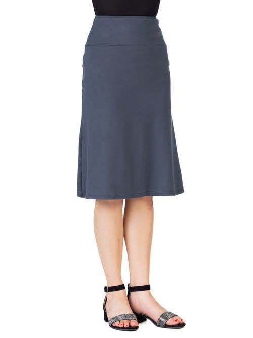 24sevenkid Casual Elastic Waist A-line Skirt In Gray