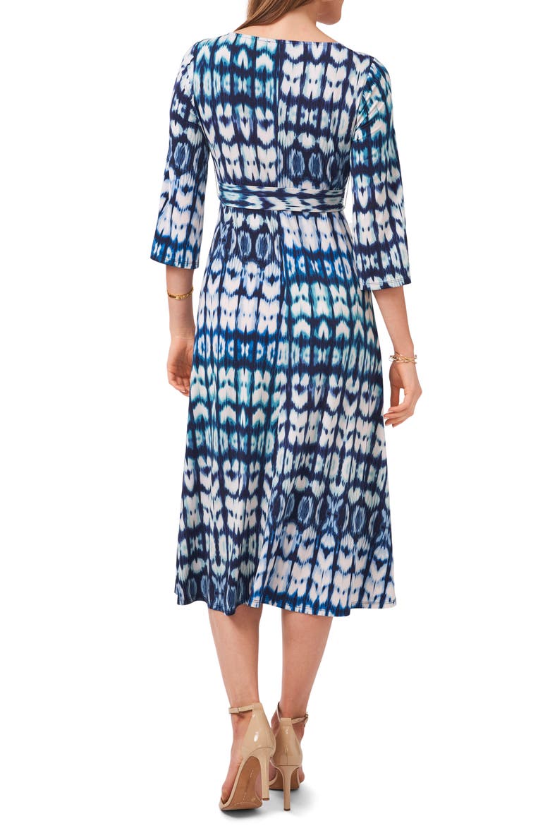 Belted Midi Dress, Alternate, color, DENIM