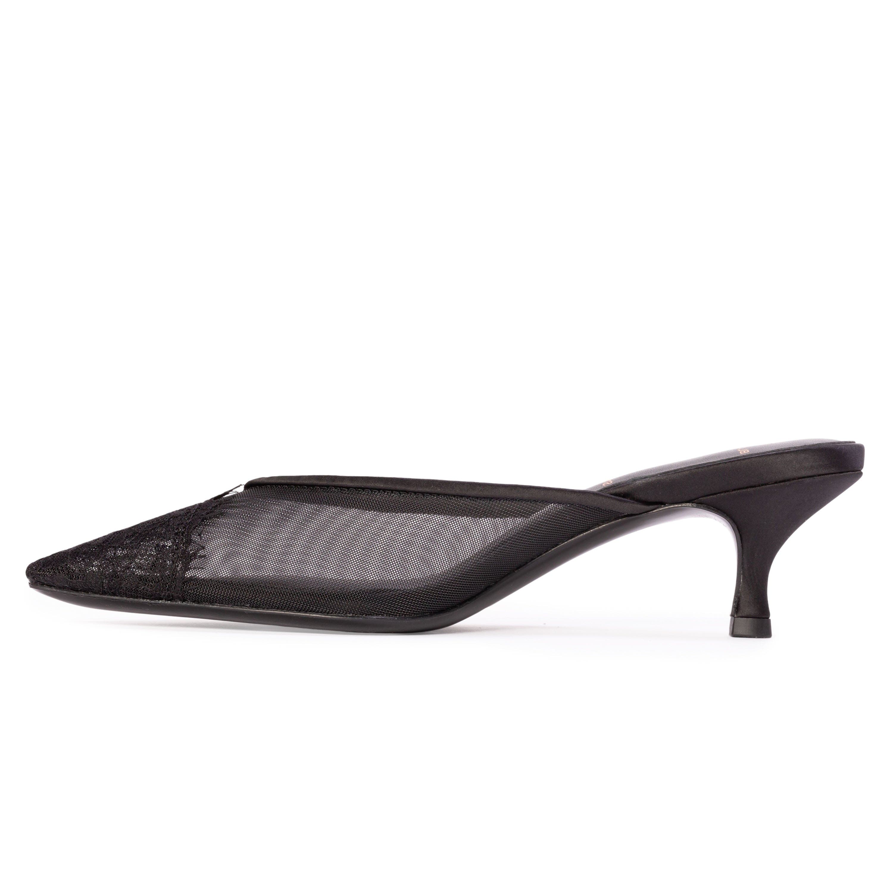 BLACK SUEDE STUDIO Cara 50 Mesh Mule, Alternate, color, Black Mesh
