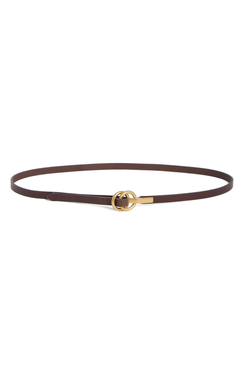 rag & bone Dakota Thin Leather Belt, Main, color, Dark Espresso