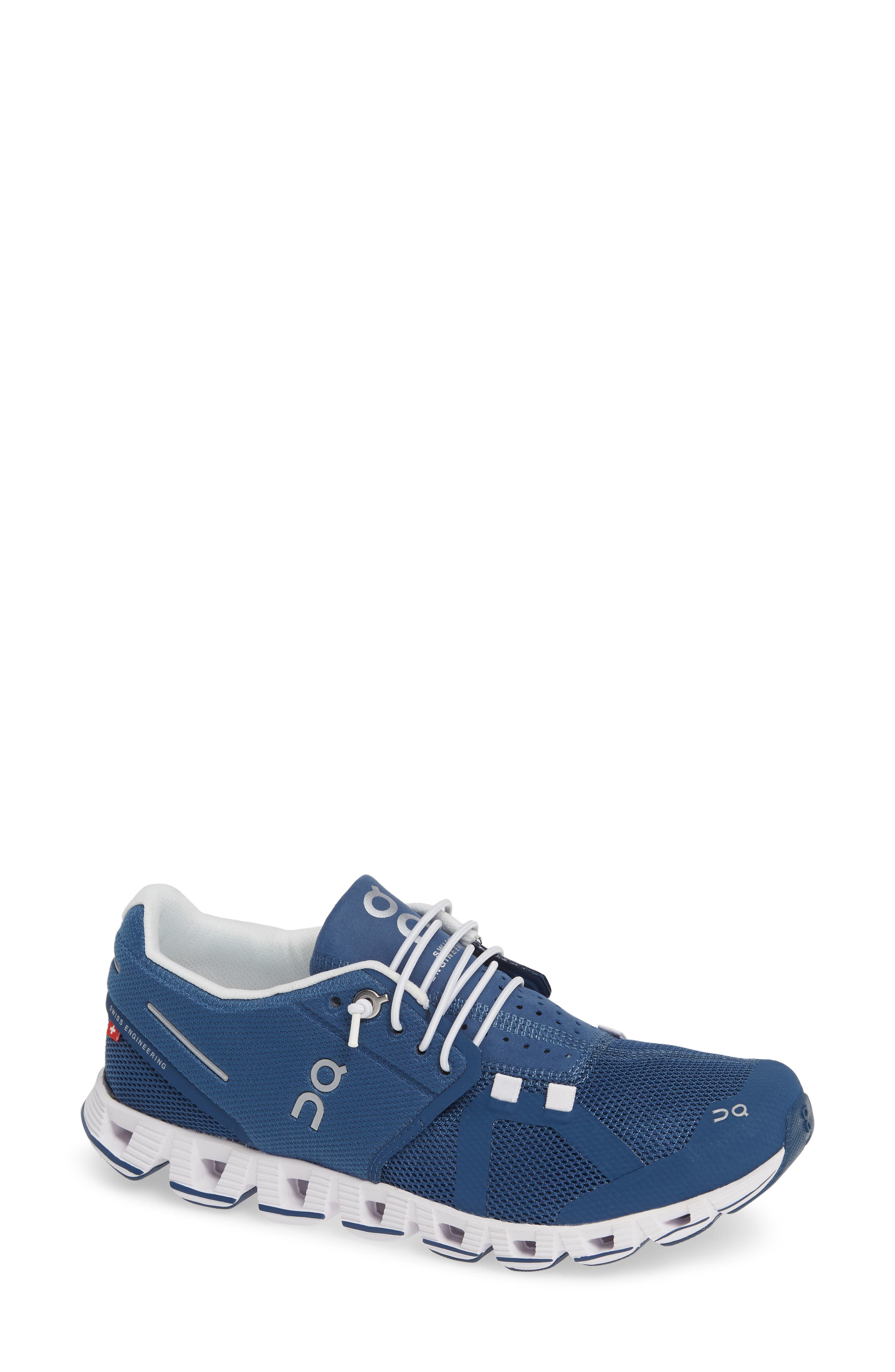 Cloud Running Shoe - Women, Main, color, DENIM/WHITE
