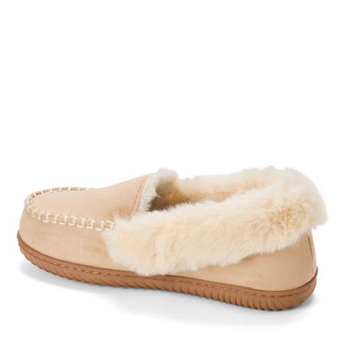 Dearfoams Ryland Cabin Moccasin Slipper In Neutral