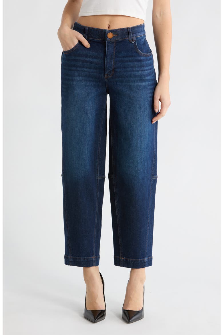 Relaxed Fit Barrel Leg Jeans, Main, color, INDIGO