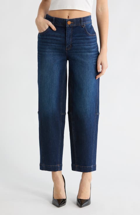Relaxed Fit Barrel Leg Jeans