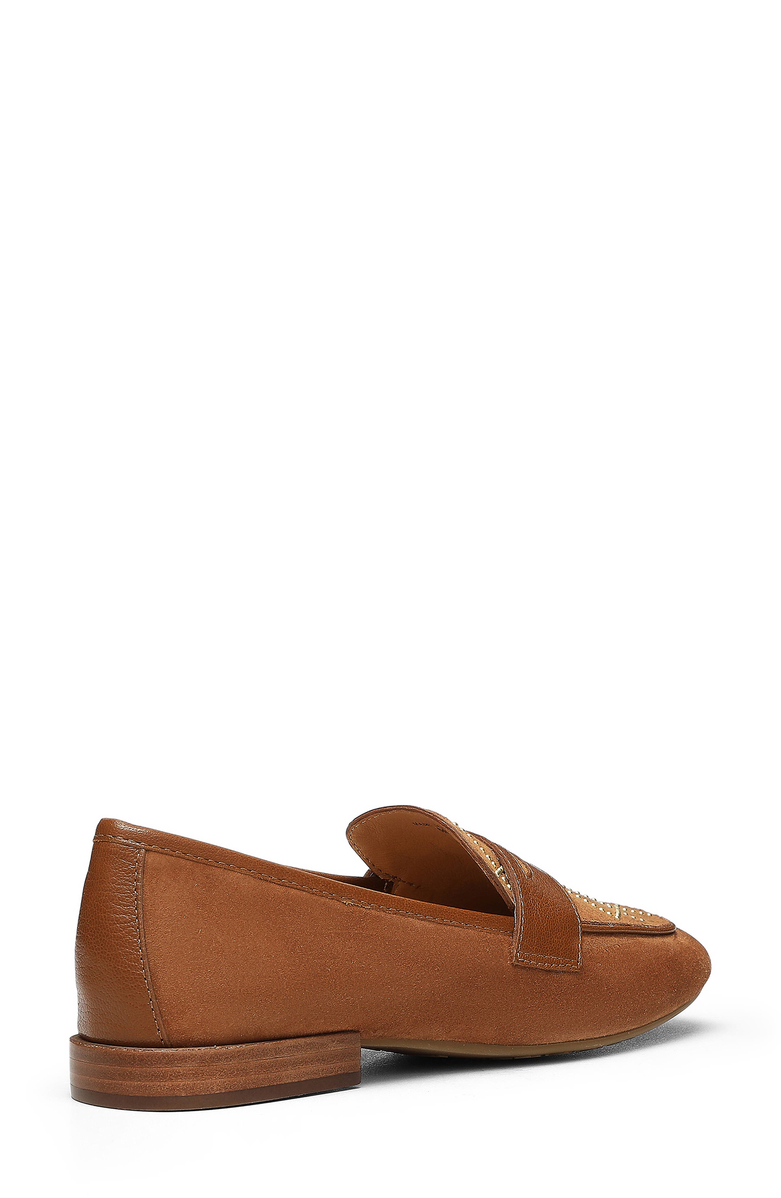 Bel Studded Loafer, Alternate, color, SADDLE