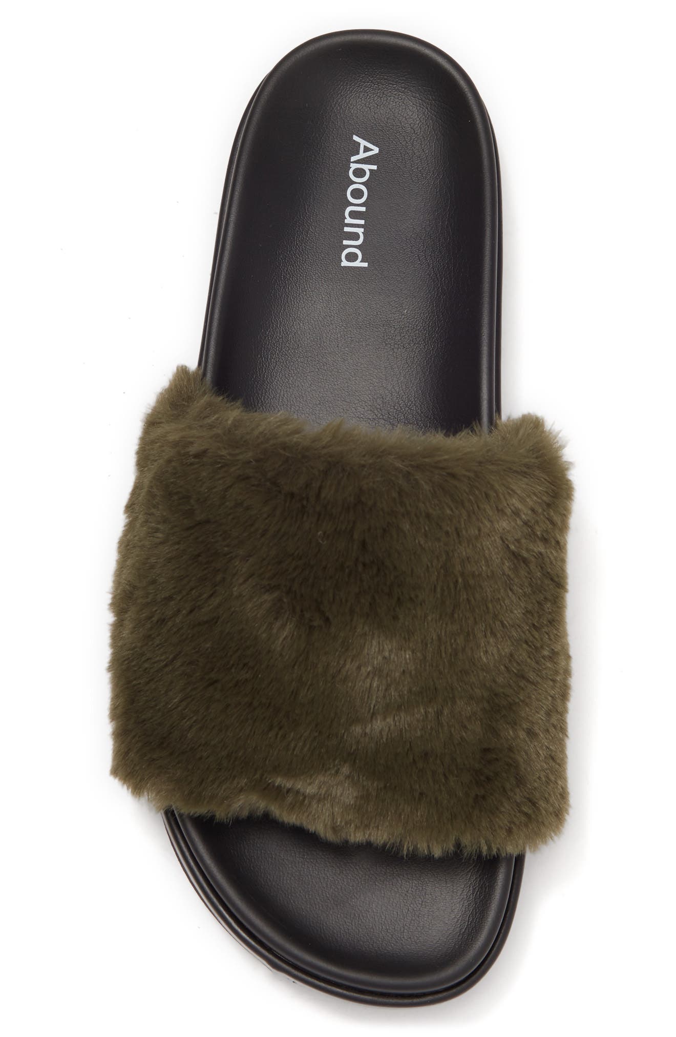 Abound Jane Faux Fur Platform Slide Sandal, Alternate, color, 