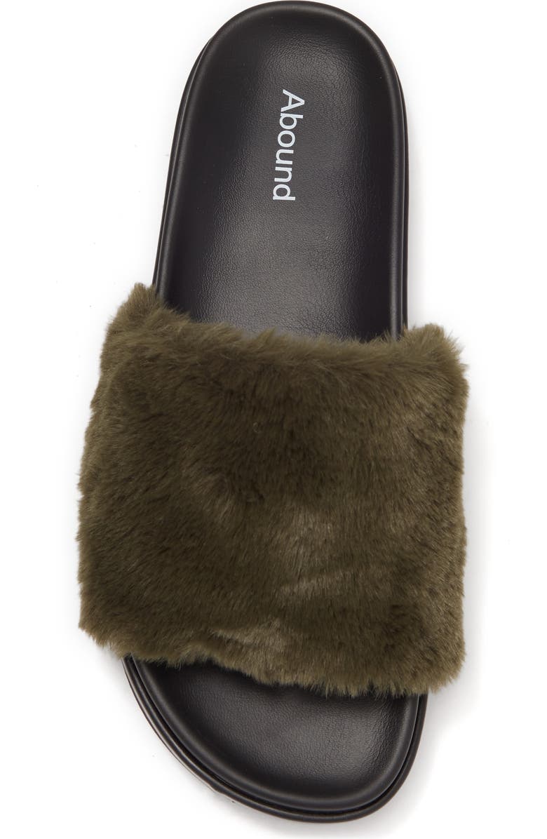 Abound Jane Faux Fur Platform Slide Sandal, Alternate, color,