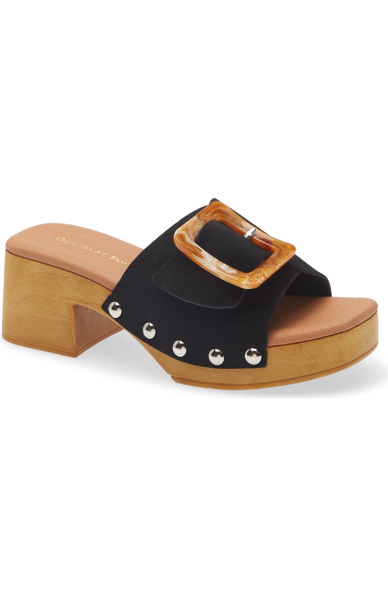 Chocolat Blu Lio Platform Slide Sandal, Main, color, Black Suede