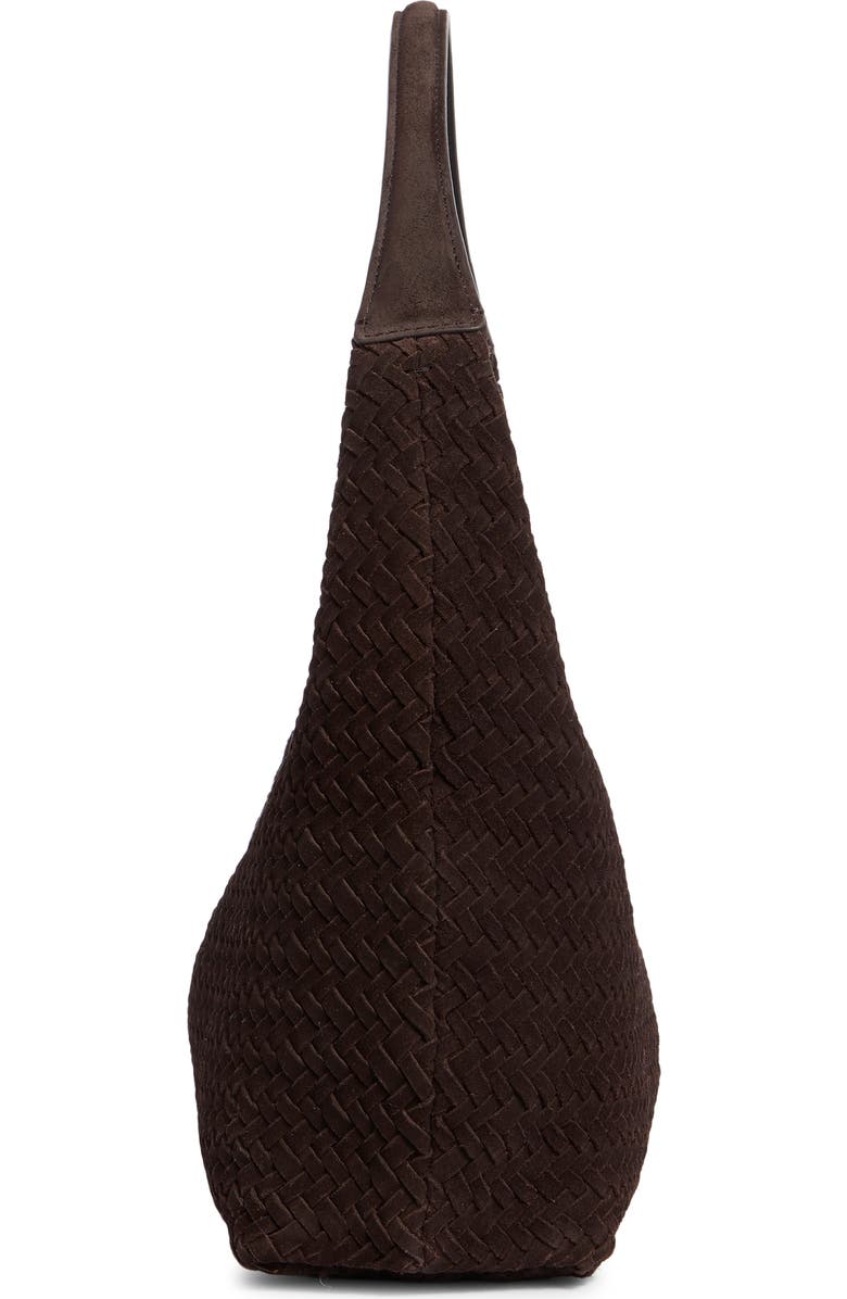 Madewell The Mylie Woven Suede Shoulder Bag, Alternate, color, Dark Carob