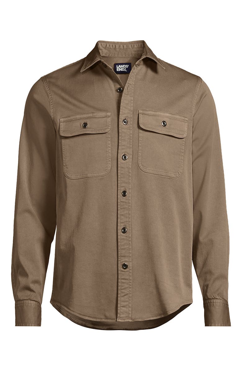 Lands' End Sun Washed Overshirt, Alternate, color, 
