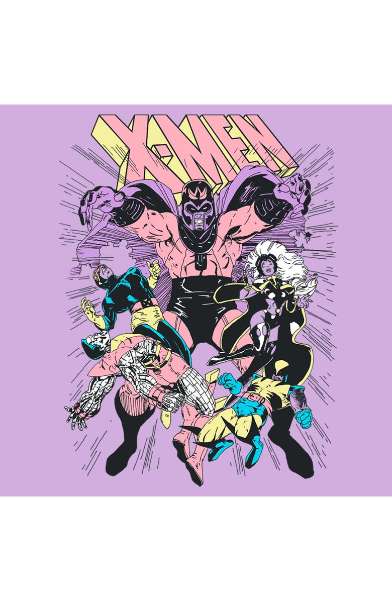 Marvel: X-Men '97 Men's Marvel X-Men '97 Pink Retro Poster  Graphic T-Shirt, Alternate, color, Orchid