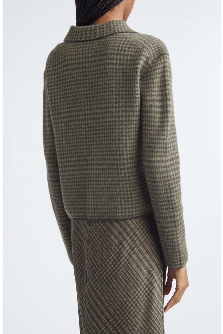 Long Sleeve Check Polo Sweater, Alternate, color, ARTICHOKE/ DK THYME