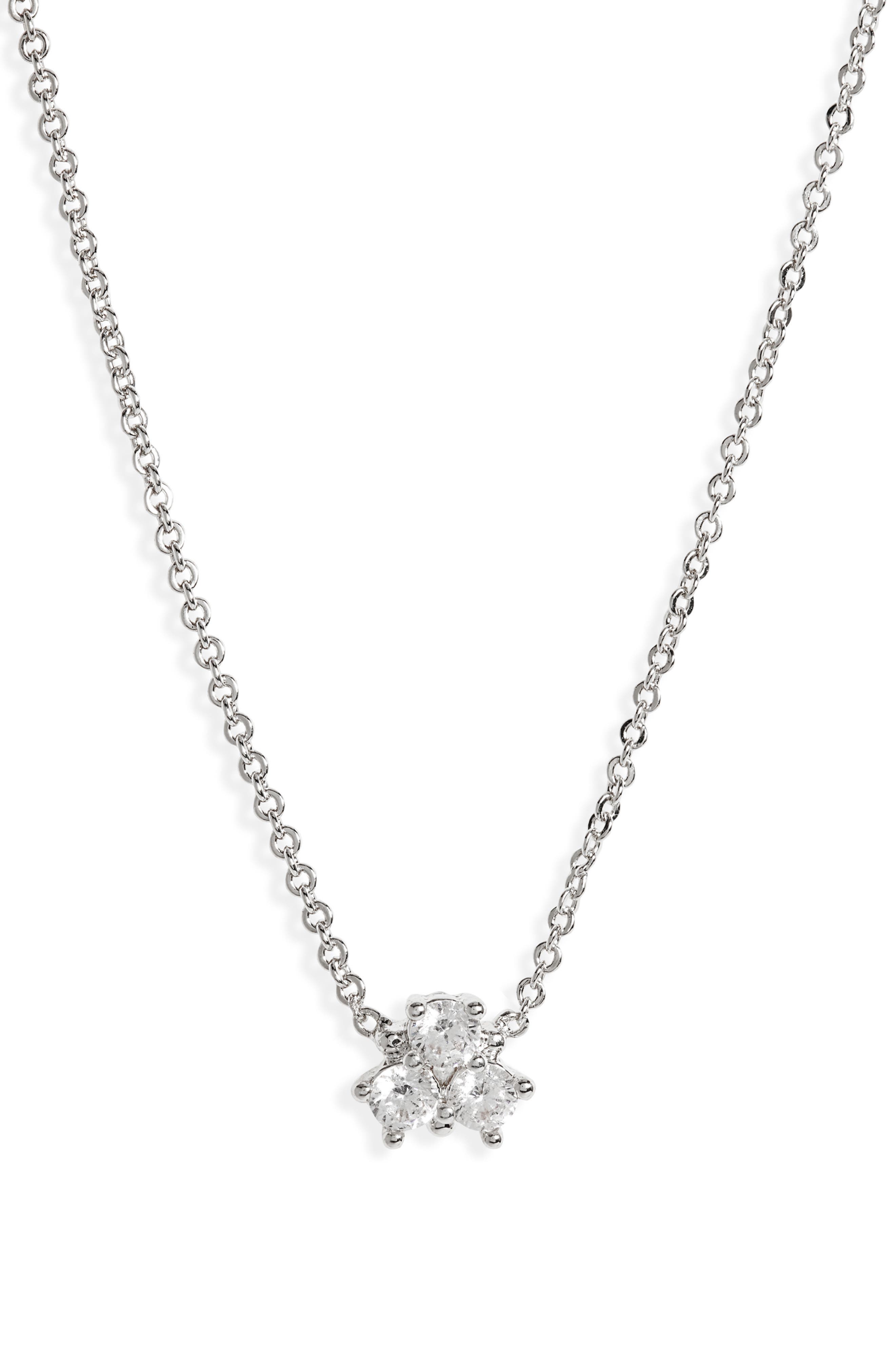 Nordstrom Triple Cubic Zirconia Cluster Necklace | Nordstrom