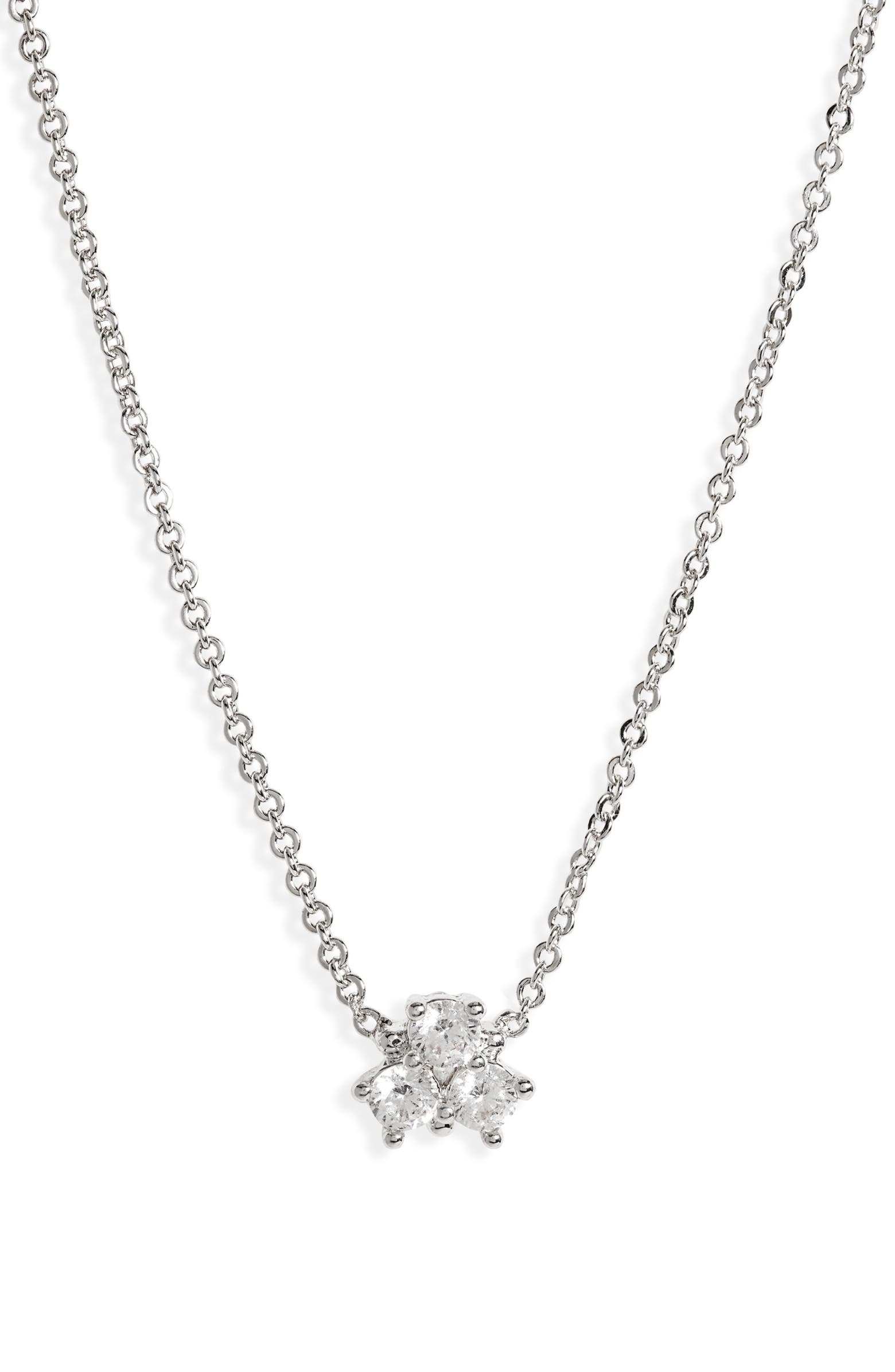 Nordstrom Triple Cubic Zirconia Cluster Necklace | Nordstrom