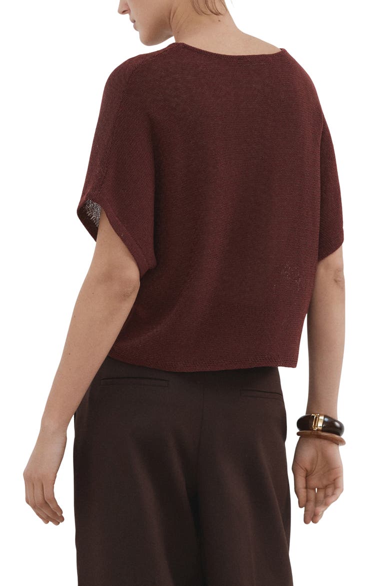 Short Sleeve Sweater, Alternate, color, BURNT ORANGE
