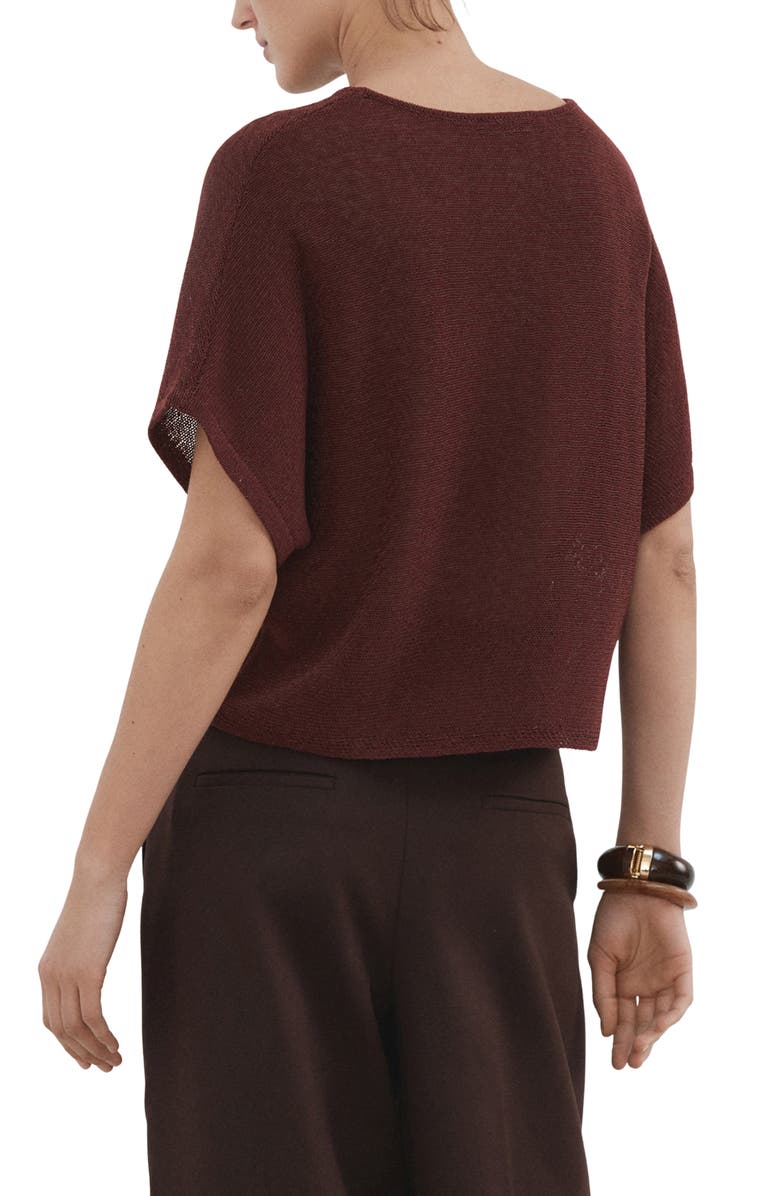 MANGO Short Sleeve Sweater, Alternate, color, 